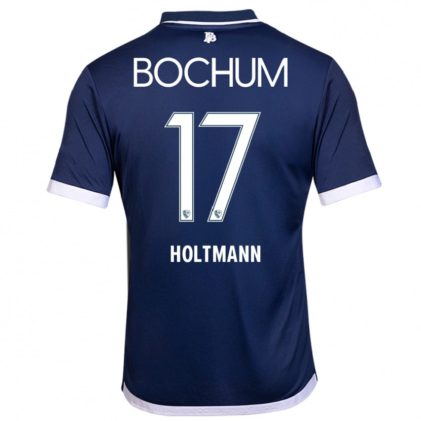 Danxen Hombre Camiseta Gerrit Holtmann #17 Azul Marino Blanco 1ª Equipación 2025/26 La Camisa México