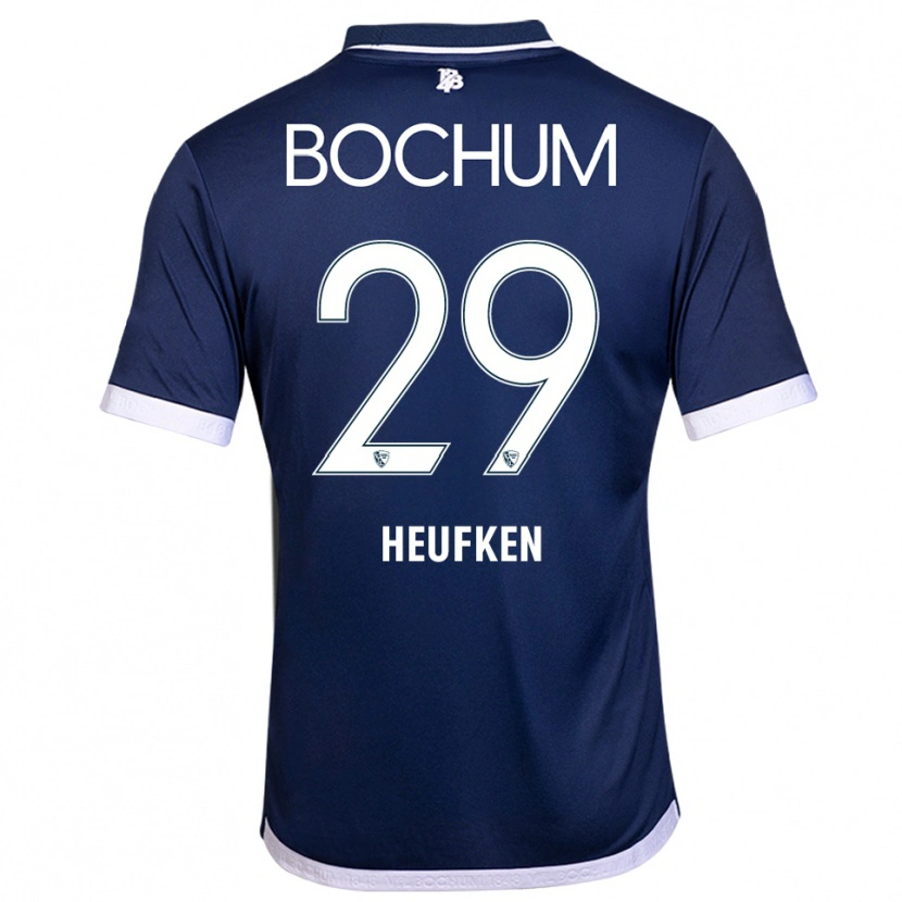 Danxen Hombre Camiseta Jeremias Heufken #29 Azul Marino Blanco 1ª Equipación 2025/26 La Camisa México