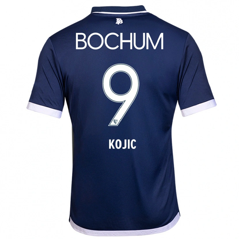 Danxen Hombre Camiseta Semin Kojic #9 Azul Marino Blanco 1ª Equipación 2025/26 La Camisa México