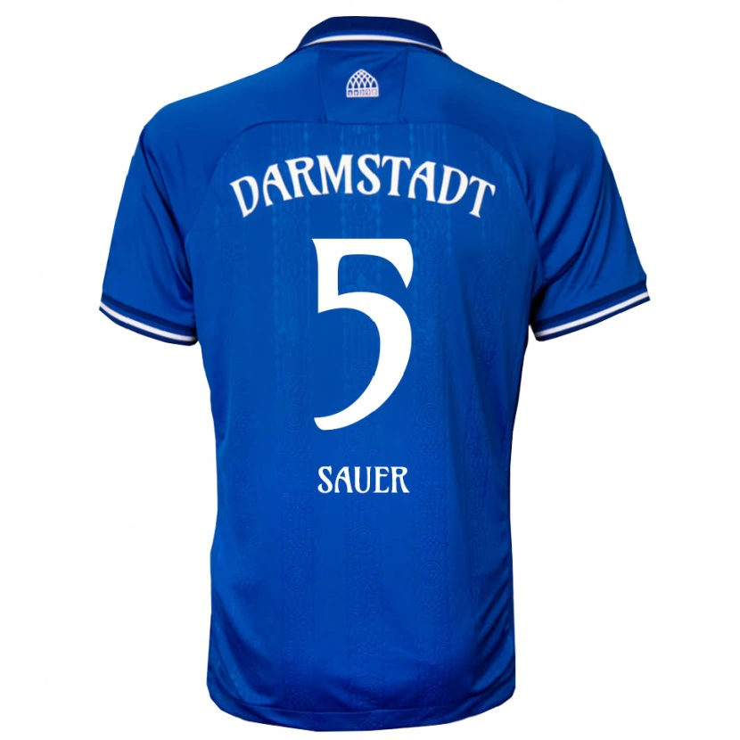 Danxen Hombre Camiseta Tino Sauer #5 Azul Blanco 1ª Equipación 2025/26 La Camisa México