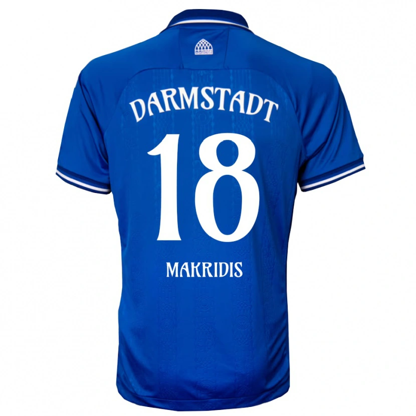 Danxen Hombre Camiseta Georgios Makridis #18 Azul Blanco 1ª Equipación 2025/26 La Camisa México
