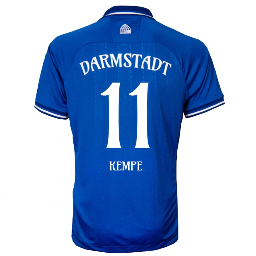 Danxen Hombre Camiseta Tobias Kempe #11 Azul Blanco 1ª Equipación 2025/26 La Camisa México