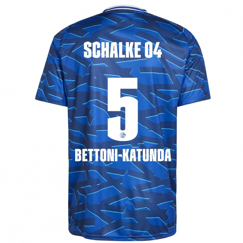 Danxen Hombre Camiseta Claudio Bettoni-Katunda #5 Azul Real Blanco 1ª Equipación 2025/26 La Camisa México