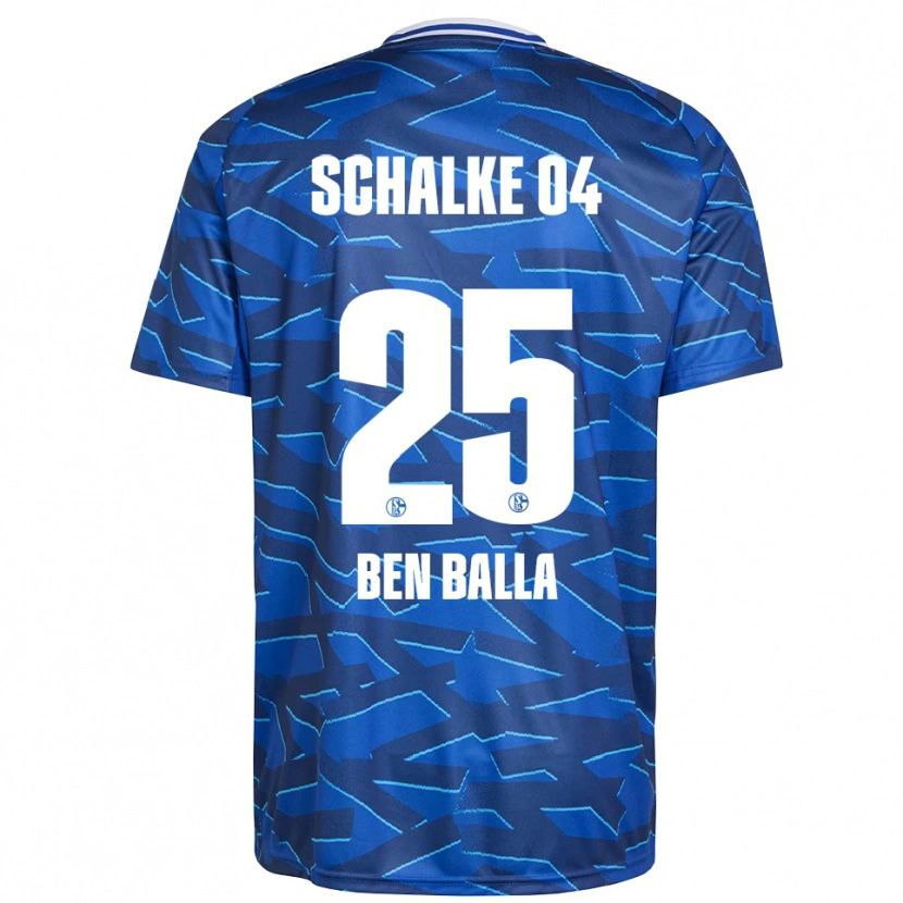 Danxen Hombre Camiseta Yassin Ben Balla #25 Azul Real Blanco 1ª Equipación 2025/26 La Camisa México