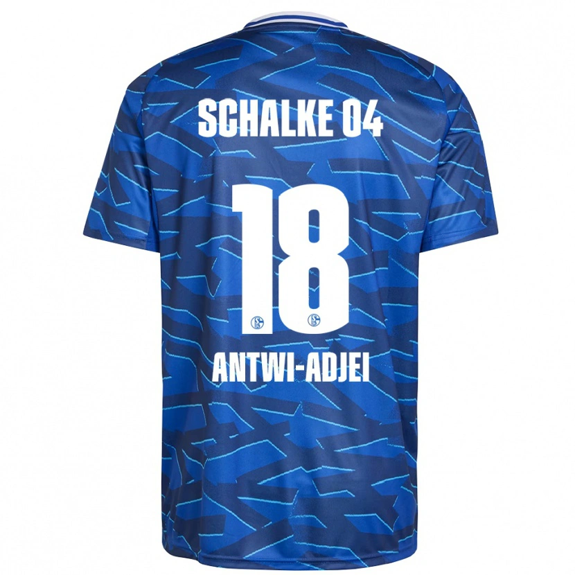 Danxen Hombre Camiseta Christopher Antwi-Adjei #18 Azul Real Blanco 1ª Equipación 2025/26 La Camisa México