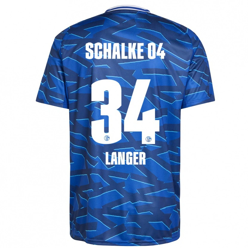 Danxen Hombre Camiseta Michael Langer #34 Azul Real Blanco 1ª Equipación 2025/26 La Camisa México