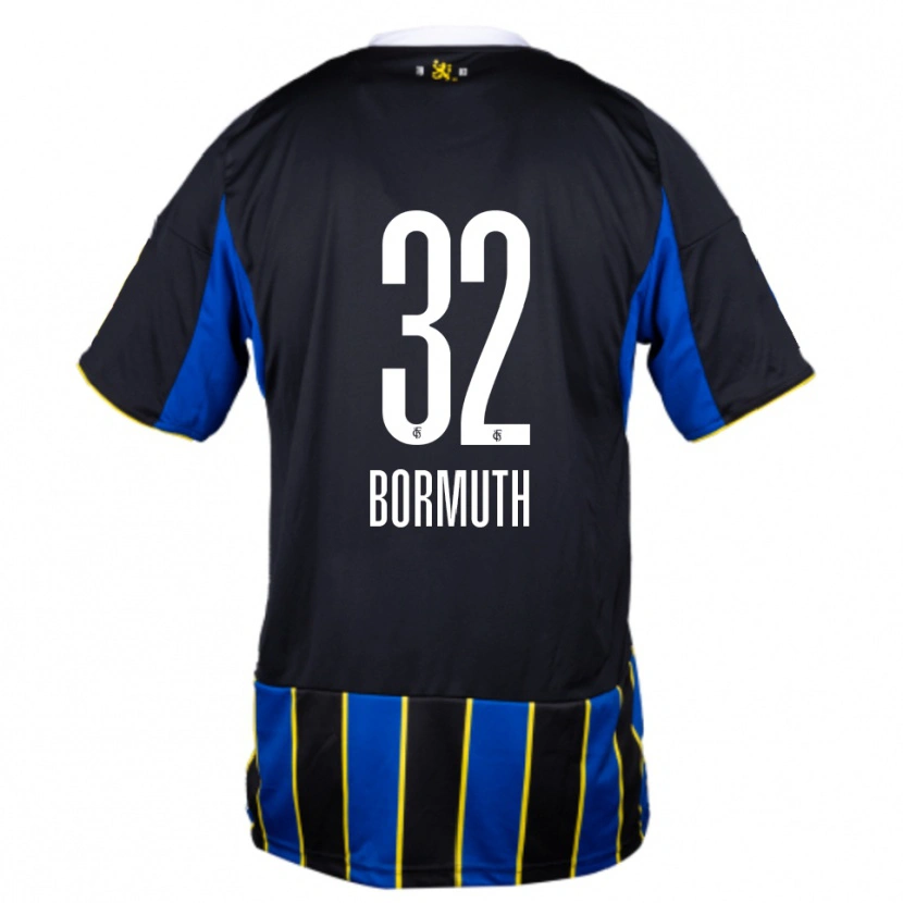 Danxen Hombre Camiseta Robin Bormuth #32 Azul Negro Amarillo 1ª Equipación 2025/26 La Camisa México