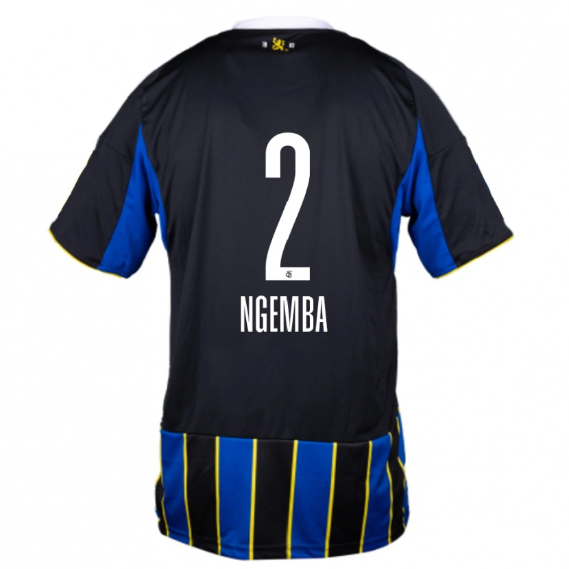 Danxen Hombre Camiseta Dejan Ngemba #2 Azul Negro Amarillo 1ª Equipación 2025/26 La Camisa México