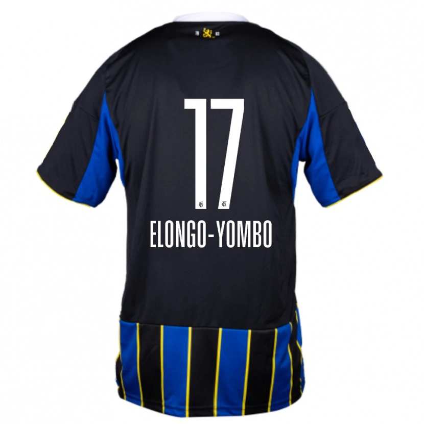 Danxen Hombre Camiseta Rodney Elongo-Yombo #17 Azul Negro Amarillo 1ª Equipación 2025/26 La Camisa México