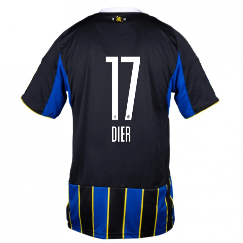 Danxen Hombre Camiseta Lucas Dier #17 Azul Negro Amarillo 1ª Equipación 2025/26 La Camisa México