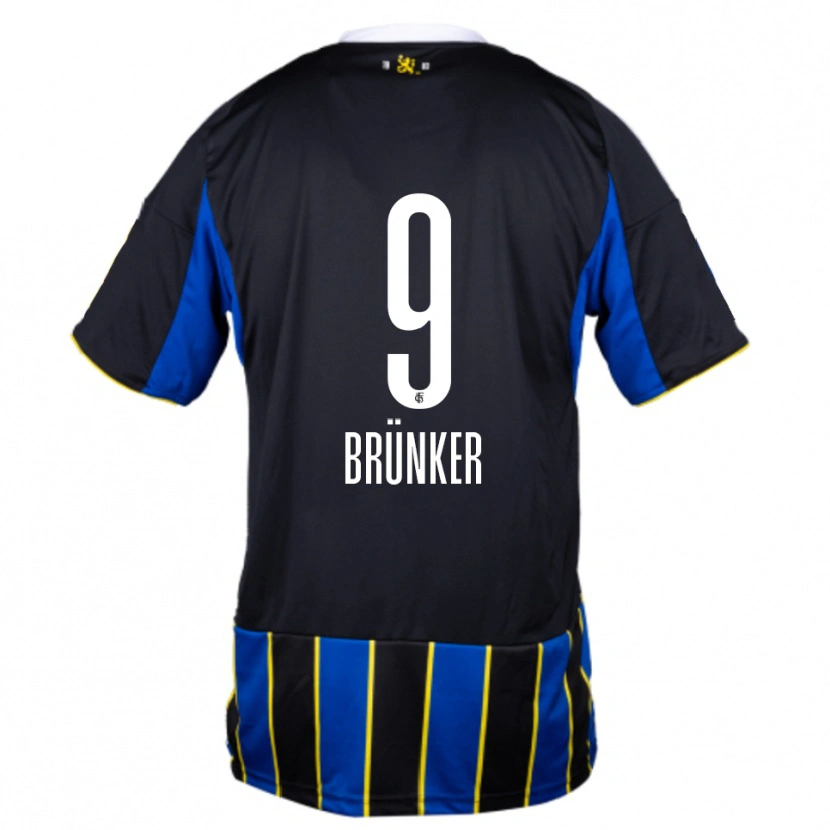 Danxen Hombre Camiseta Kai Brünker #9 Azul Negro Amarillo 1ª Equipación 2025/26 La Camisa México
