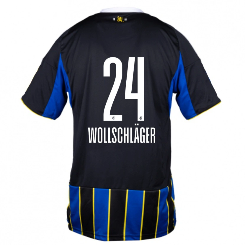 Danxen Hombre Camiseta Luca Wollschläger #24 Azul Negro Amarillo 1ª Equipación 2025/26 La Camisa México