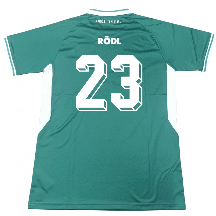 Danxen Hombre Camiseta Valentin Rödl #23 Verde Blanco 1ª Equipación 2025/26 La Camisa México