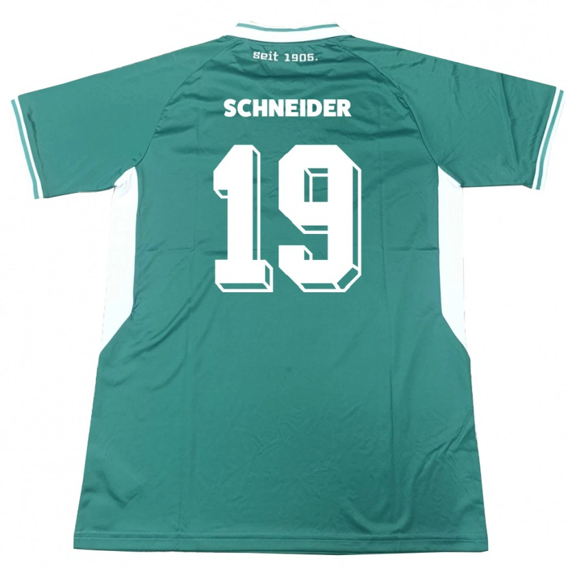 Danxen Hombre Camiseta Lukas Schneider #19 Verde Blanco 1ª Equipación 2025/26 La Camisa México
