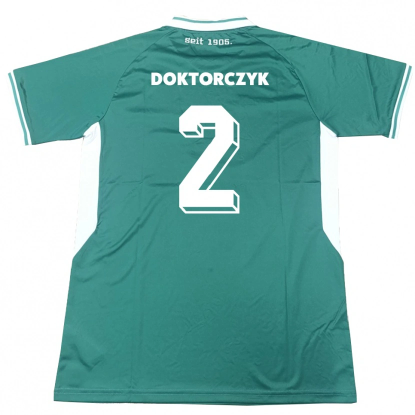 Danxen Hombre Camiseta Nick Doktorczyk #2 Verde Blanco 1ª Equipación 2025/26 La Camisa México