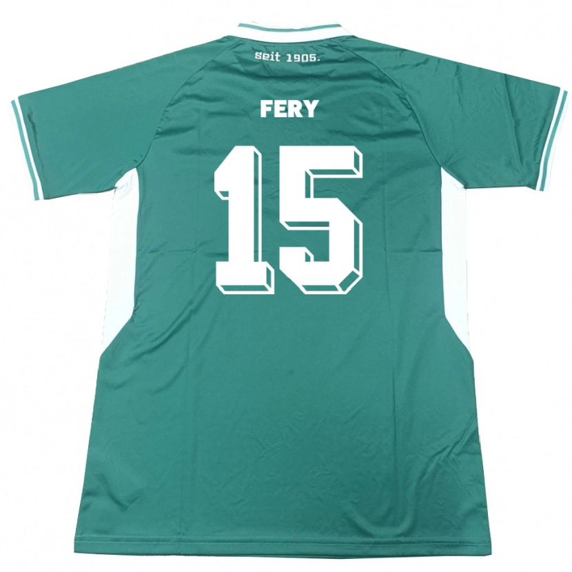 Danxen Hombre Camiseta Kevin Fery #15 Verde Blanco 1ª Equipación 2025/26 La Camisa México