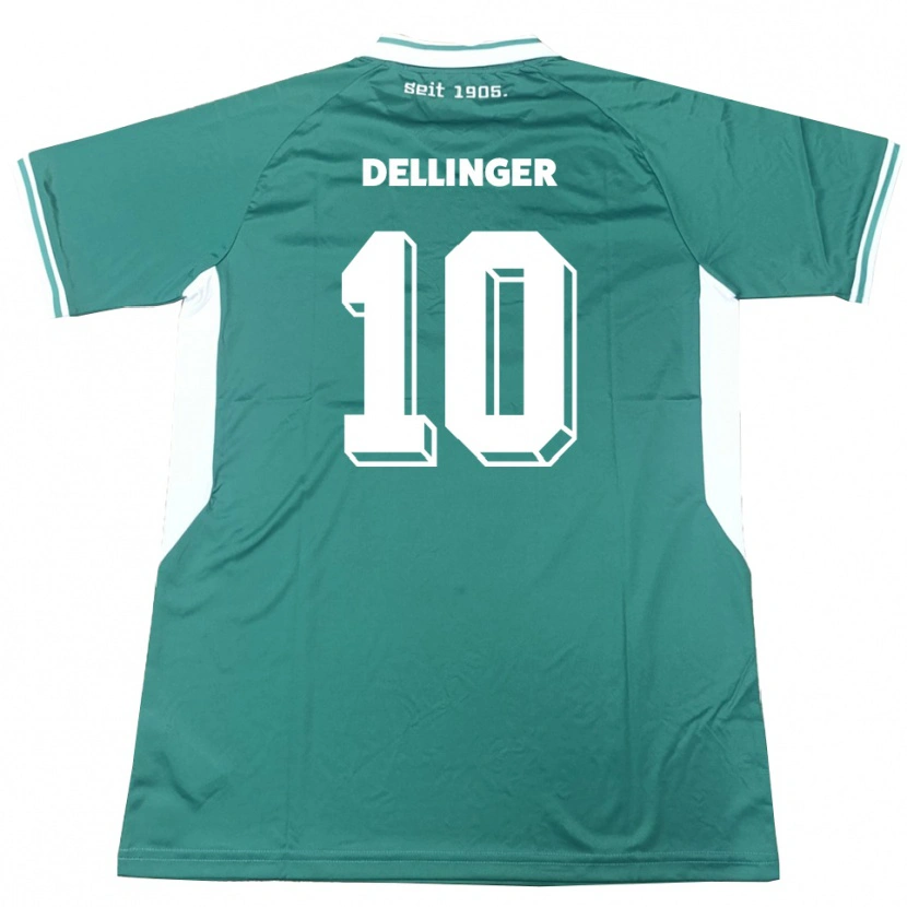 Danxen Hombre Camiseta Michael Dellinger #10 Verde Blanco 1ª Equipación 2025/26 La Camisa México