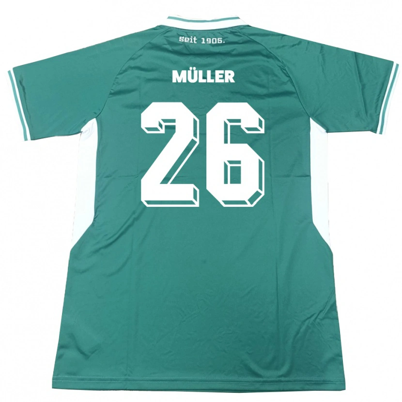 Danxen Hombre Camiseta Maro Müller #26 Verde Blanco 1ª Equipación 2025/26 La Camisa México