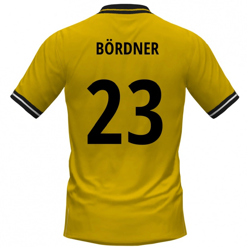 Danxen Hombre Camiseta Elias Bördner #23 Amarillo Negro 1ª Equipación 2025/26 La Camisa México
