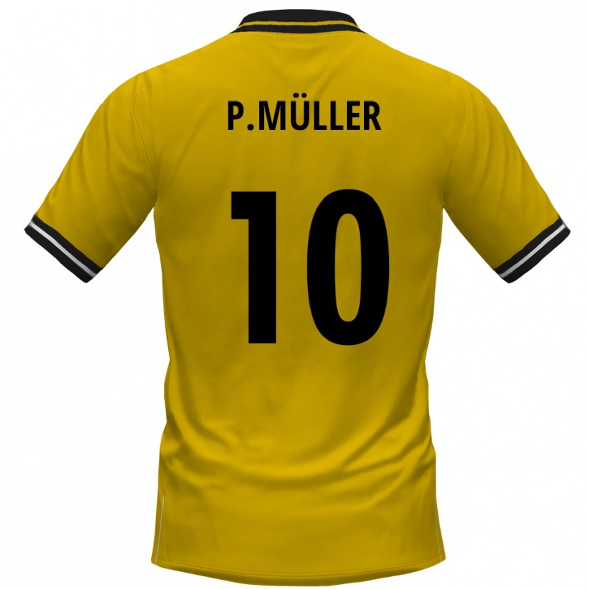 Danxen Hombre Camiseta Pascal Müller #10 Amarillo Negro 1ª Equipación 2025/26 La Camisa México