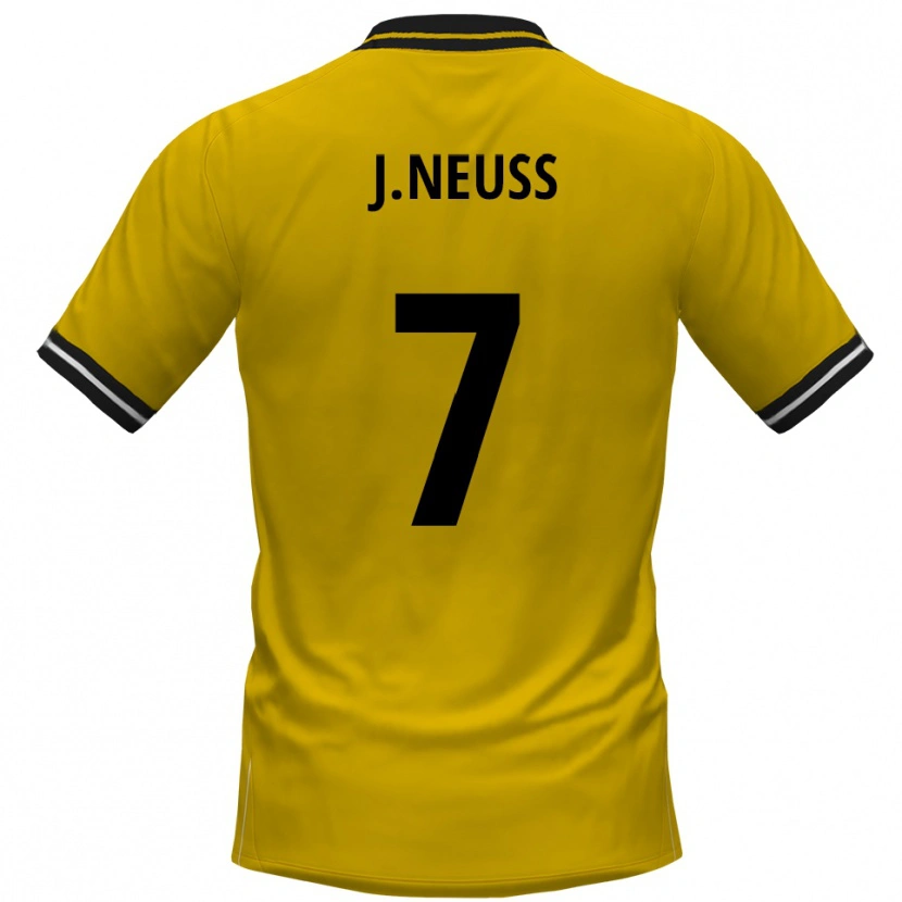 Danxen Hombre Camiseta Julian Neuss #7 Amarillo Negro 1ª Equipación 2025/26 La Camisa México