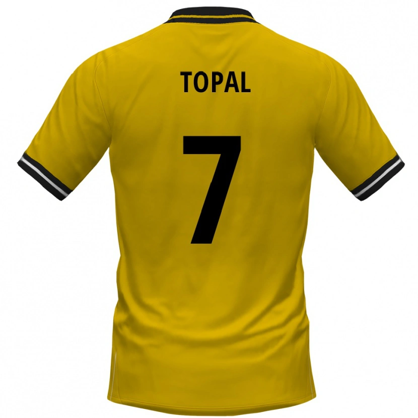 Danxen Hombre Camiseta Sidar Topal #7 Amarillo Negro 1ª Equipación 2025/26 La Camisa México