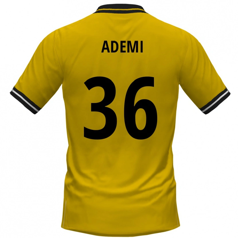 Danxen Hombre Camiseta Faton Ademi #36 Amarillo Negro 1ª Equipación 2025/26 La Camisa México