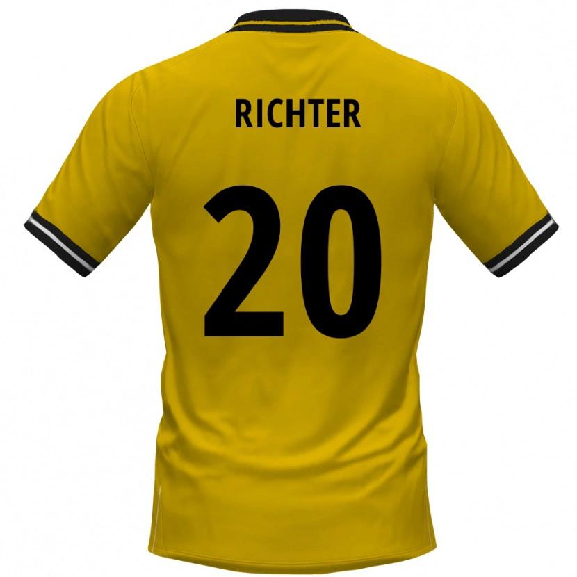 Danxen Hombre Camiseta Marc Richter #20 Amarillo Negro 1ª Equipación 2025/26 La Camisa México
