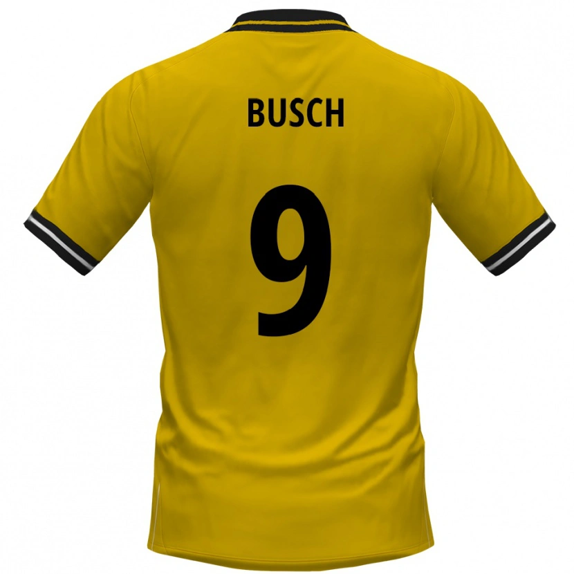 Danxen Hombre Camiseta Luis Busch #9 Amarillo Negro 1ª Equipación 2025/26 La Camisa México