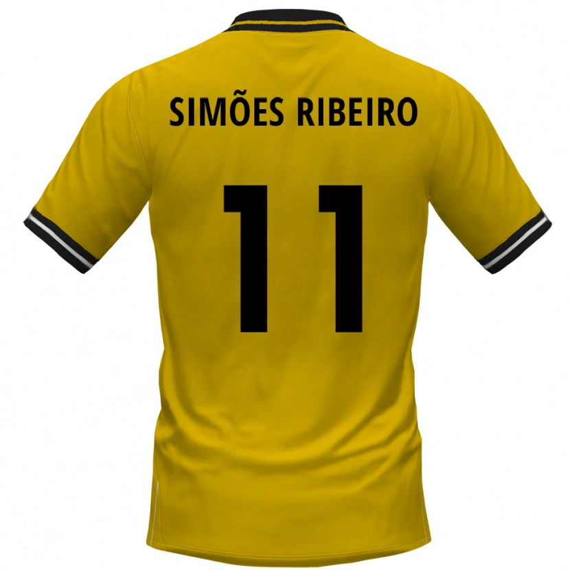 Danxen Hombre Camiseta Dominik Simões Ribeiro #11 Amarillo Negro 1ª Equipación 2025/26 La Camisa México