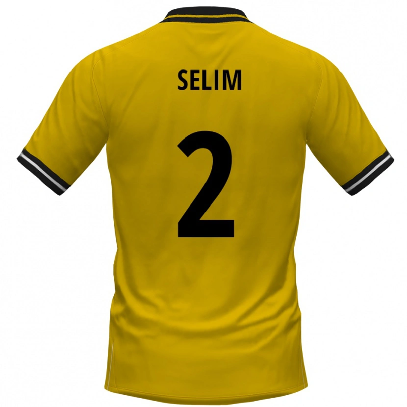 Danxen Hombre Camiseta Yahia Selim #2 Amarillo Negro 1ª Equipación 2025/26 La Camisa México