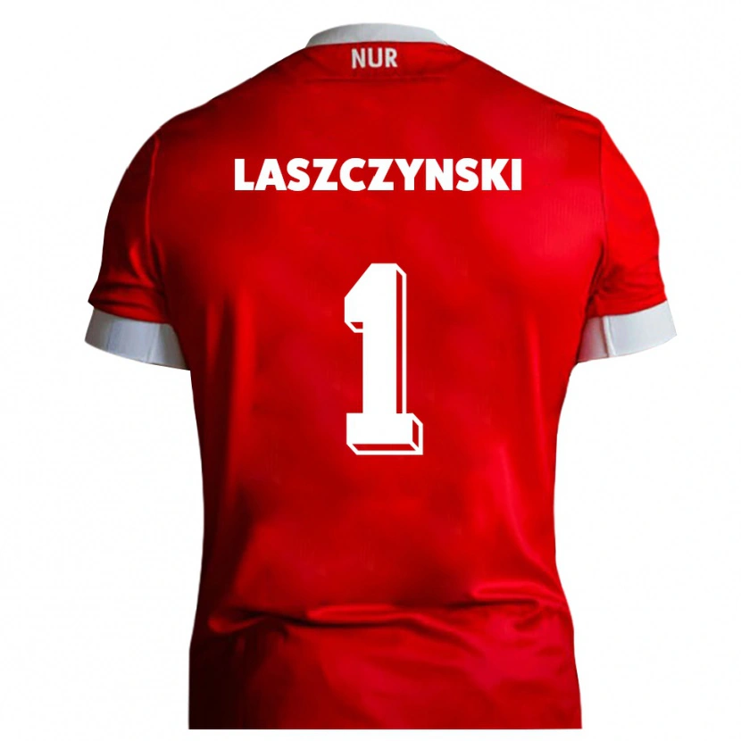 Danxen Hombre Camiseta Adam Laszczynski #1 Rojo Blanco 1ª Equipación 2025/26 La Camisa México