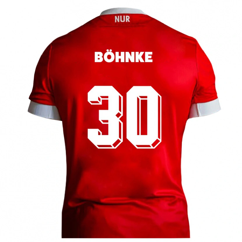 Danxen Hombre Camiseta Max Böhnke #30 Rojo Blanco 1ª Equipación 2025/26 La Camisa México