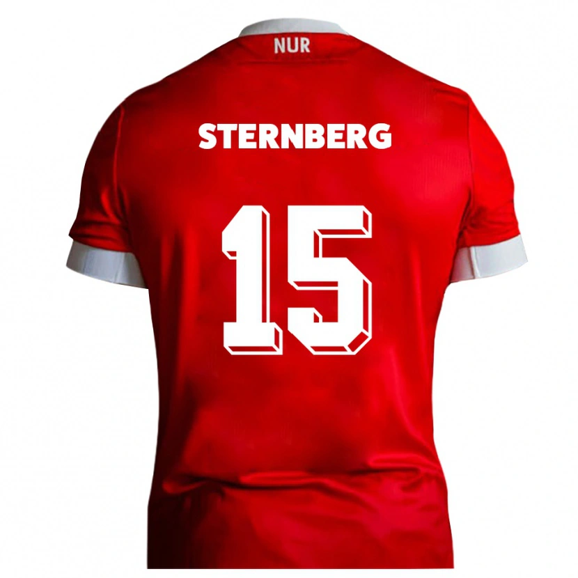 Danxen Hombre Camiseta Michael Sternberg #15 Rojo Blanco 1ª Equipación 2025/26 La Camisa México