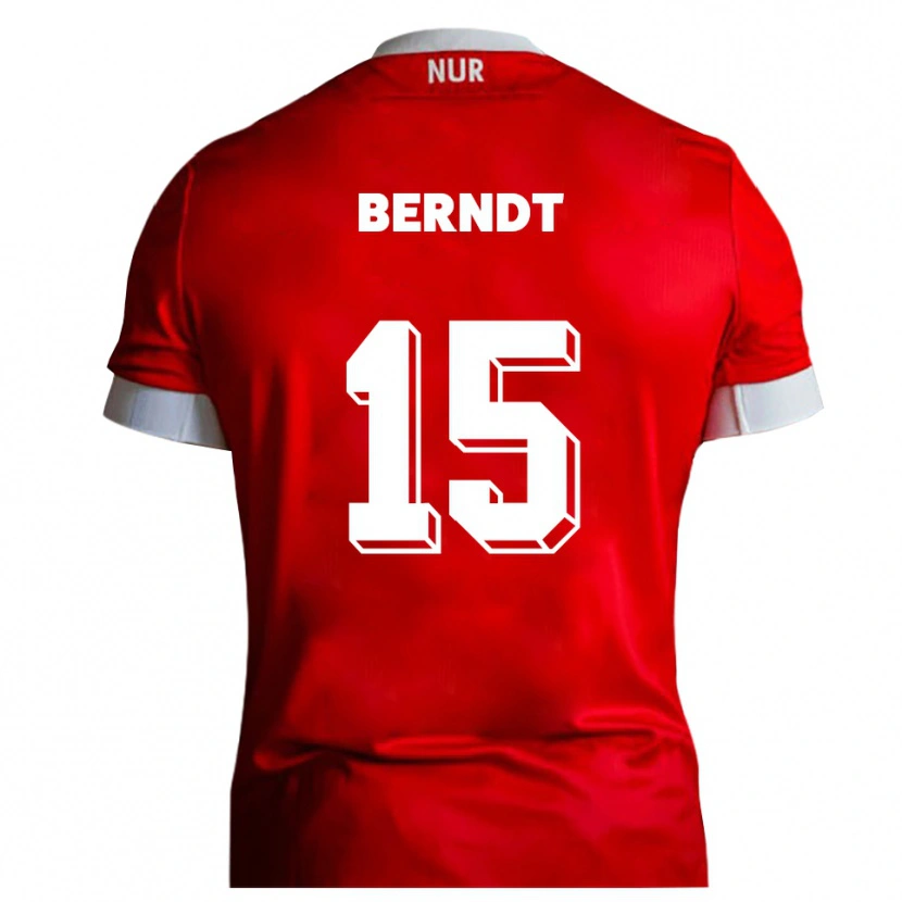Danxen Hombre Camiseta Karl Berndt #15 Rojo Blanco 1ª Equipación 2025/26 La Camisa México