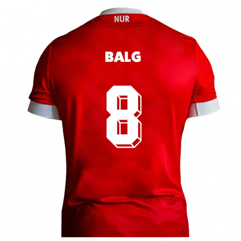 Danxen Hombre Camiseta Fabian Balg #8 Rojo Blanco 1ª Equipación 2025/26 La Camisa México