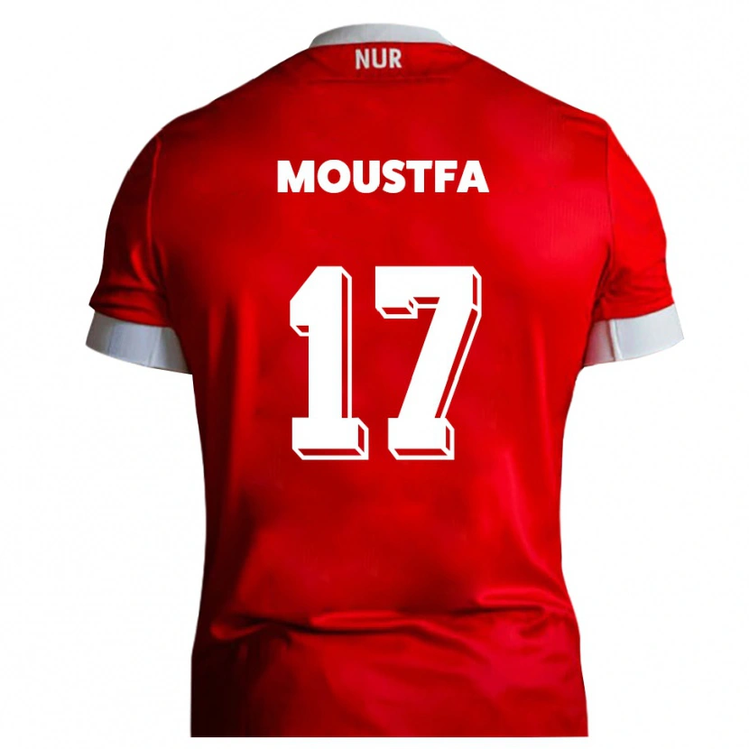 Danxen Hombre Camiseta Can Moustfa #17 Rojo Blanco 1ª Equipación 2025/26 La Camisa México