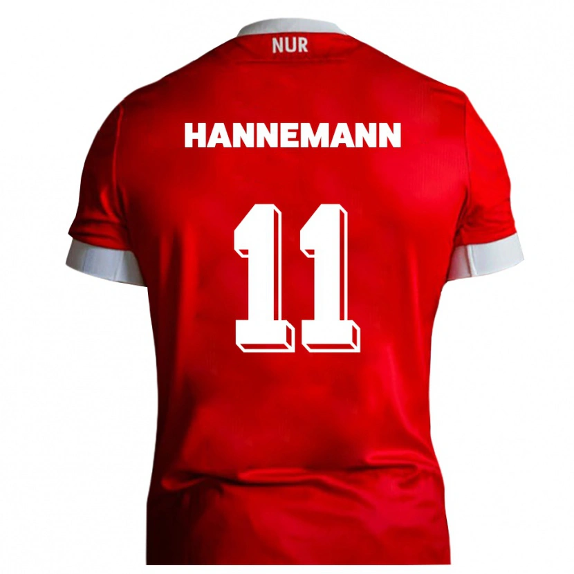 Danxen Hombre Camiseta Moritz Hannemann #11 Rojo Blanco 1ª Equipación 2025/26 La Camisa México