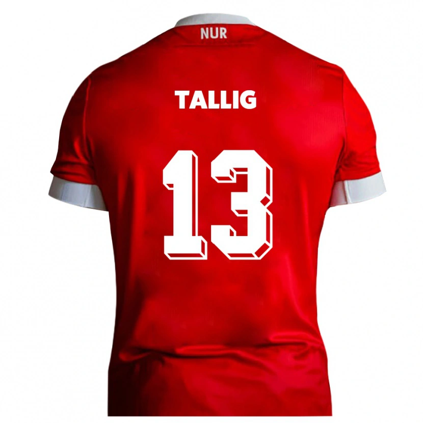 Danxen Hombre Camiseta Erik Tallig #13 Rojo Blanco 1ª Equipación 2025/26 La Camisa México