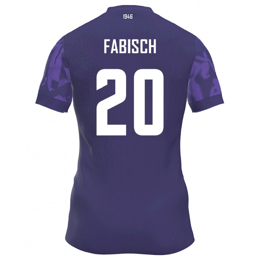 Danxen Hombre Camiseta Jonah Fabisch #20 Púrpura Blanco 1ª Equipación 2025/26 La Camisa México