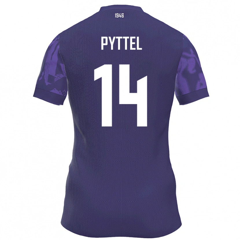 Danxen Hombre Camiseta Henrik Pyttel #14 Púrpura Blanco 1ª Equipación 2025/26 La Camisa México