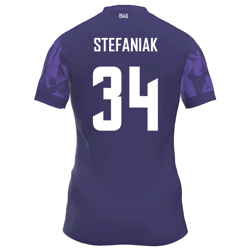 Danxen Hombre Camiseta Marvin Stefaniak #34 Púrpura Blanco 1ª Equipación 2025/26 La Camisa México
