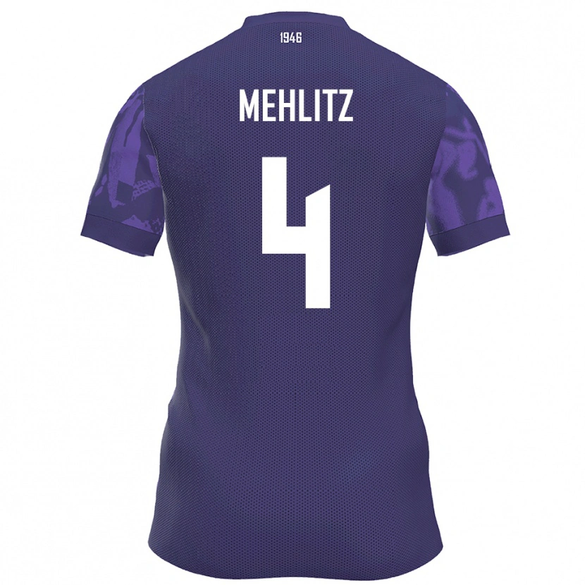 Danxen Hombre Camiseta Fabian Mehlitz #4 Púrpura Blanco 1ª Equipación 2025/26 La Camisa México