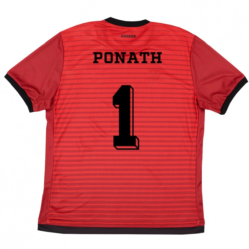 Danxen Hombre Camiseta Markus Ponath #1 Rojo Negro 1ª Equipación 2025/26 La Camisa México