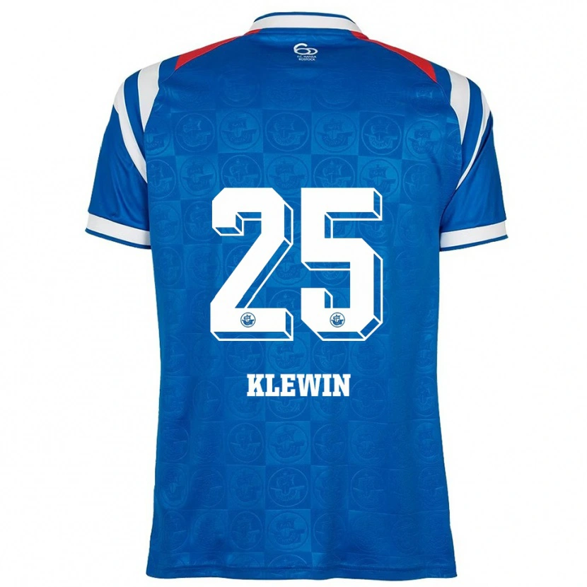 Danxen Hombre Camiseta Philipp Klewin #25 Azul Blanco Rojo 1ª Equipación 2025/26 La Camisa México