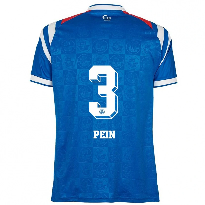 Danxen Hombre Camiseta Ria Pein #3 Azul Blanco Rojo 1ª Equipación 2025/26 La Camisa México