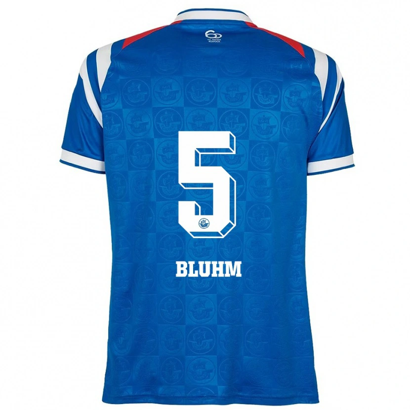 Danxen Hombre Camiseta Theodor Bluhm #5 Azul Blanco Rojo 1ª Equipación 2025/26 La Camisa México