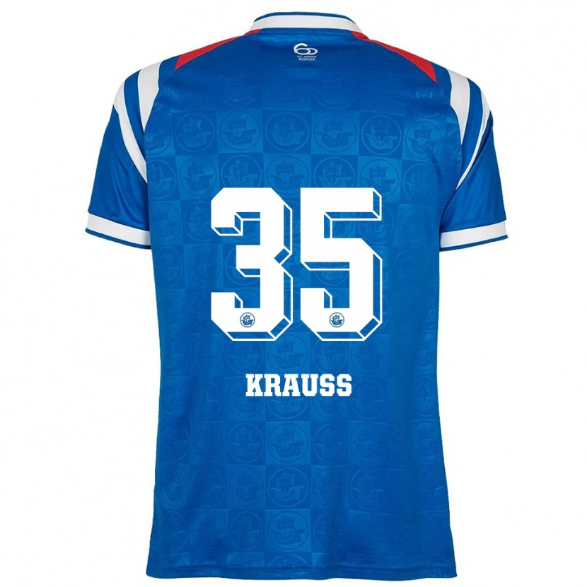 Danxen Hombre Camiseta Maximilian Krauß #35 Azul Blanco Rojo 1ª Equipación 2025/26 La Camisa México