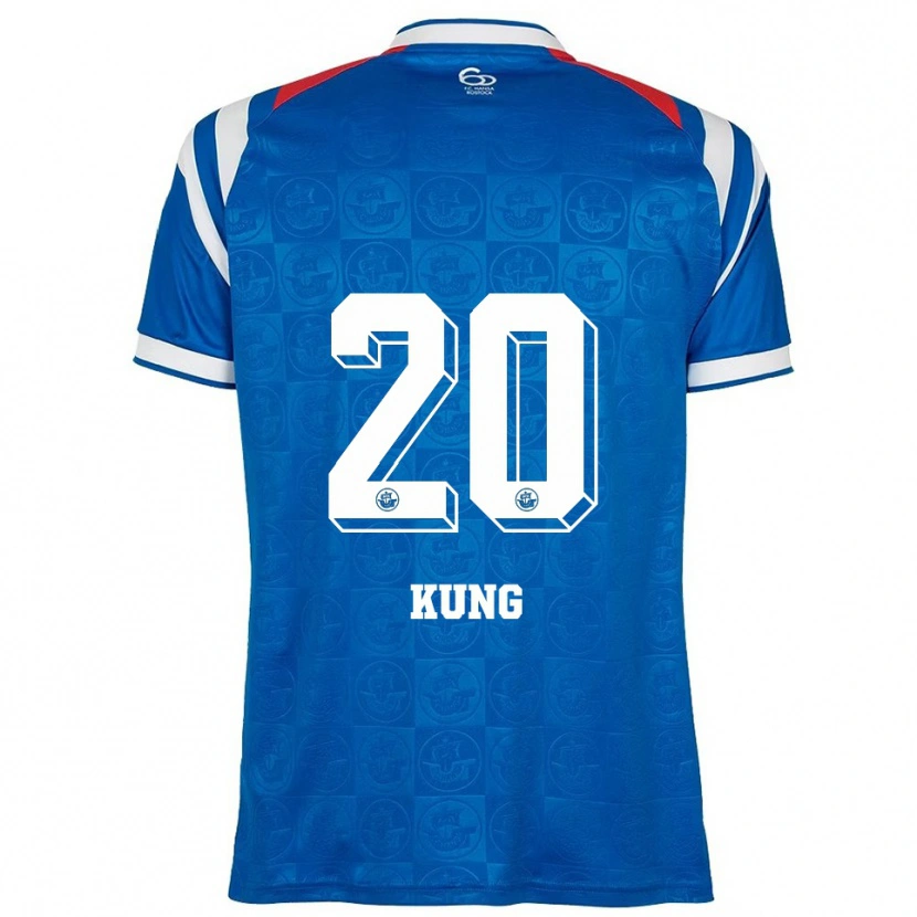 Danxen Hombre Camiseta Loretta Kung #20 Azul Blanco Rojo 1ª Equipación 2025/26 La Camisa México