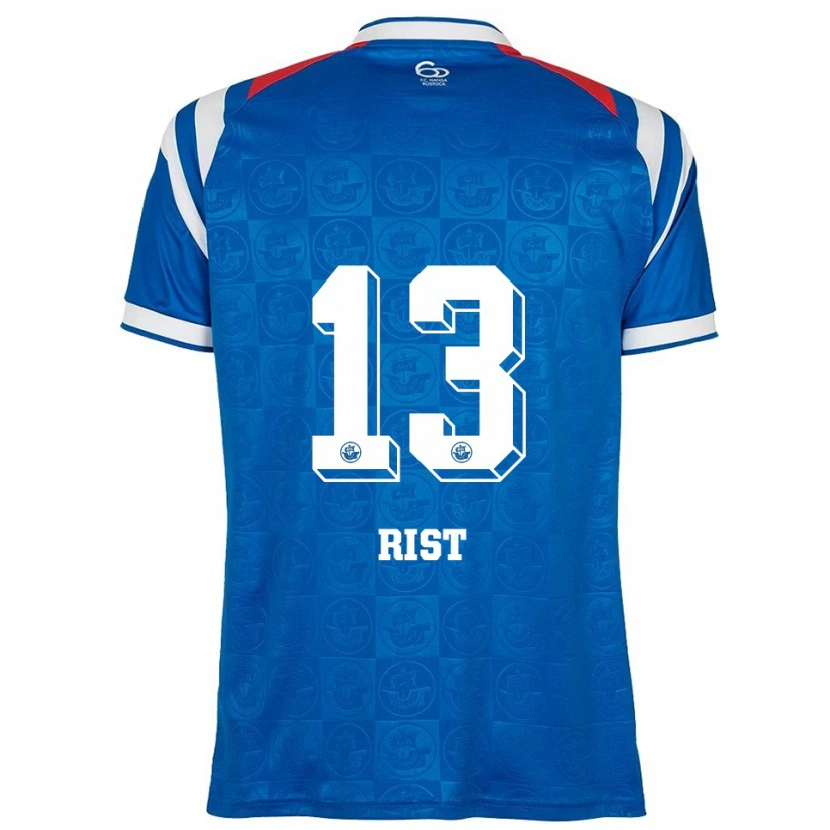 Danxen Hombre Camiseta Vanessa Rist #13 Azul Blanco Rojo 1ª Equipación 2025/26 La Camisa México